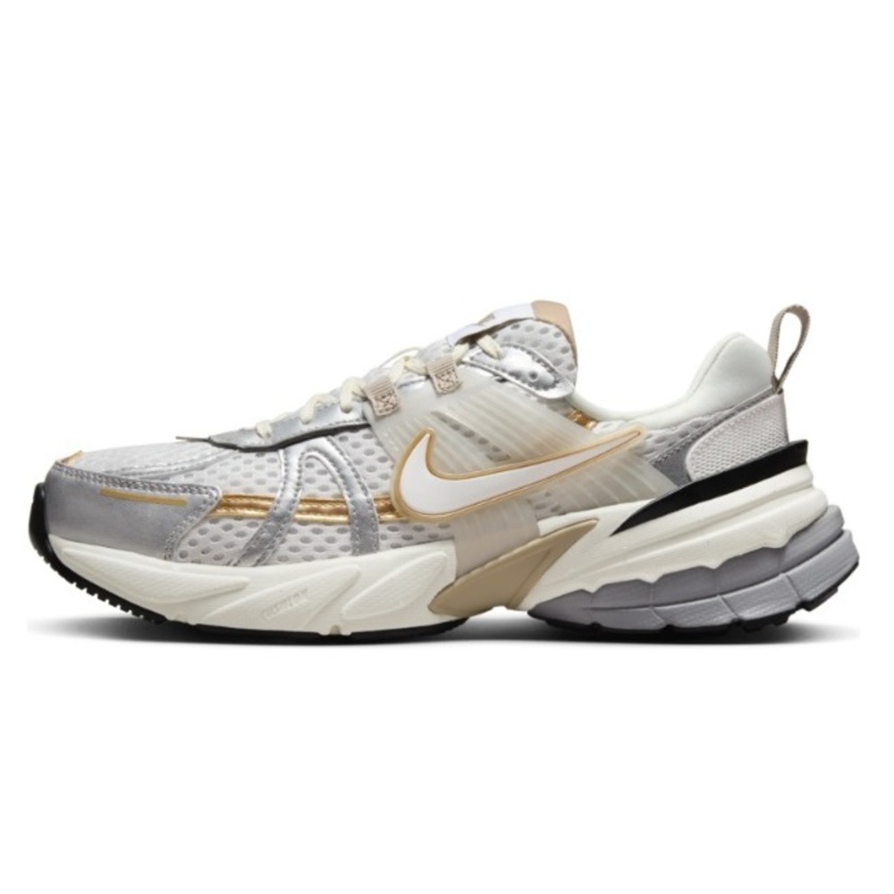 Nike Womens V2K Run Khaki Metallic Silver White HJ7245-100 Size 10 - Picture 2 of 6